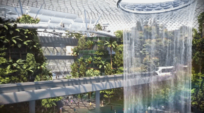 太科幻了！耗资85亿，把森林、瀑布搬进大机场！_14